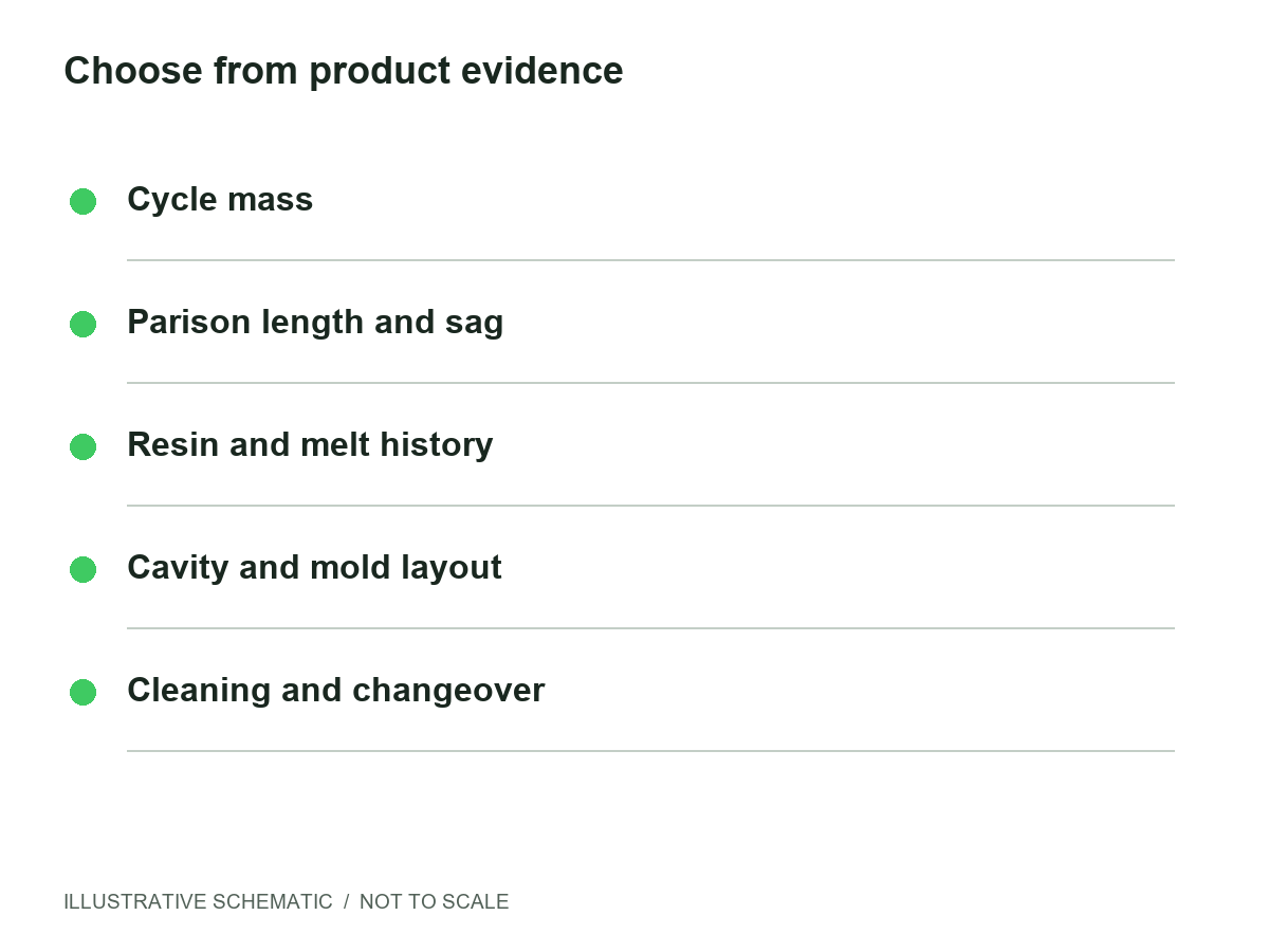 Illustrative schematic checklist for an application review